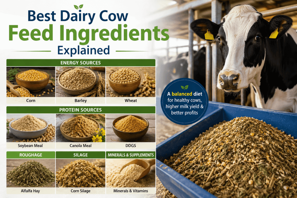 Best Dairy Cow Feed Ingredients Explained