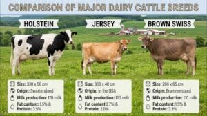 Read more about the article Holstein vs Jersey vs Brown Swiss: Which Dairy Cow Breed Is Best?