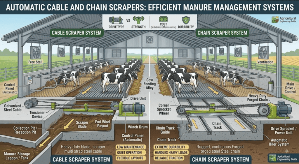 Automatic Cable and Chain Scrapers