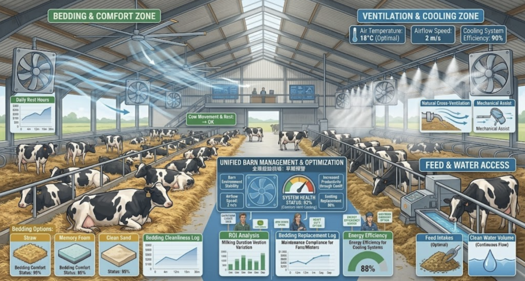 Cow Comfort, Bedding, Ventilation, and Cooling