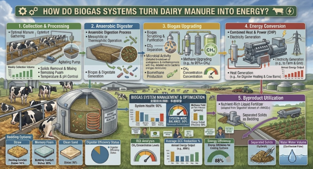 How Do Biogas Systems Turn Dairy Manure Into Energy?