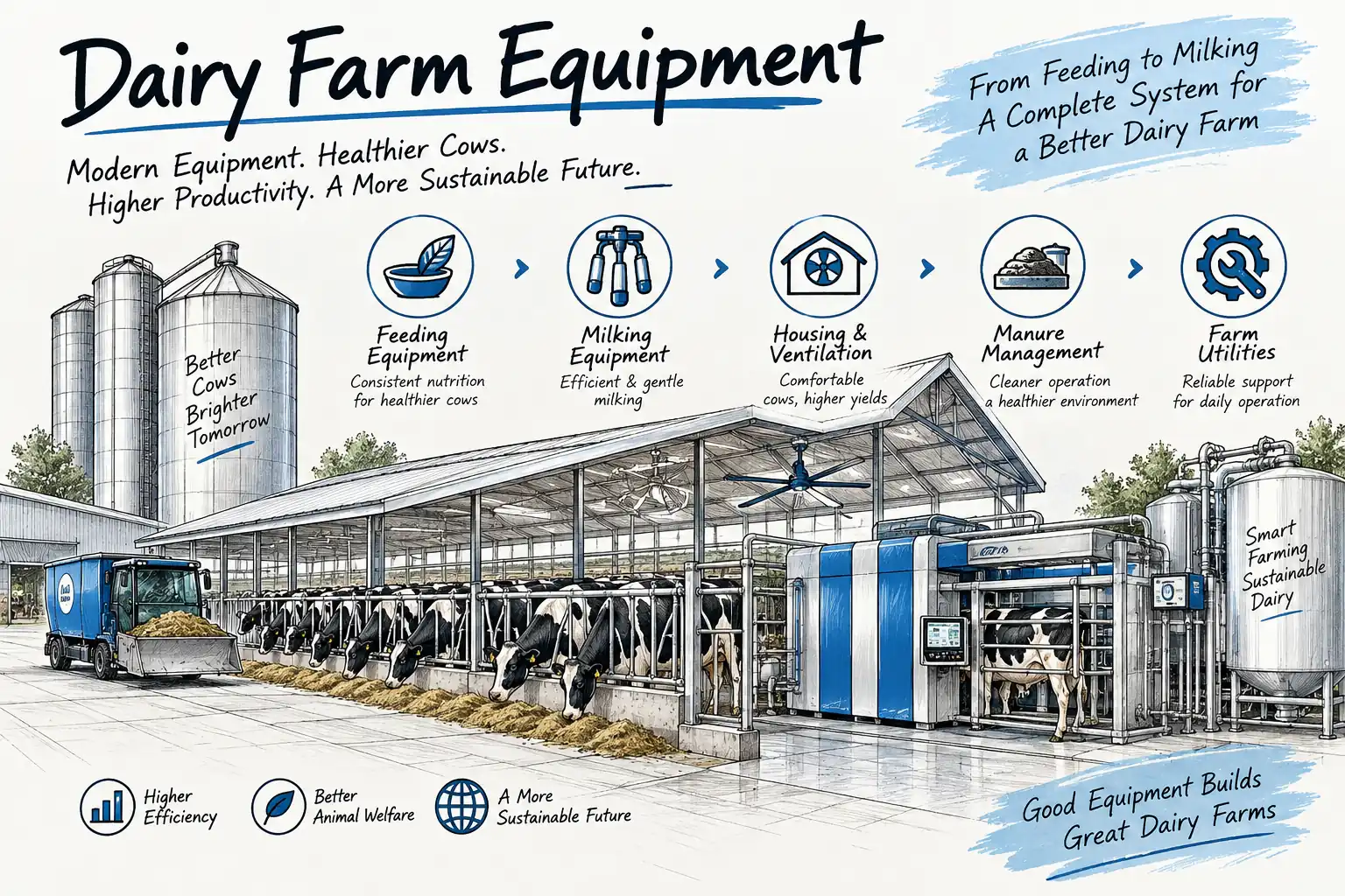 Read more about the article Dairy Farm Equipment: A Practical Guide to Essential Systems